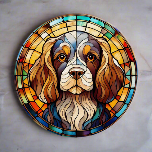 Cavalier King Charles Spaniel Glass Suncatcher Worktop Saver